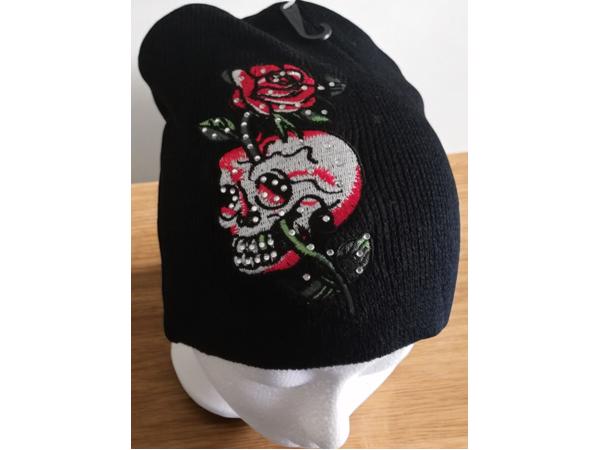 Skull muts roses glitter one size 14 jaar - 99+ jaar.