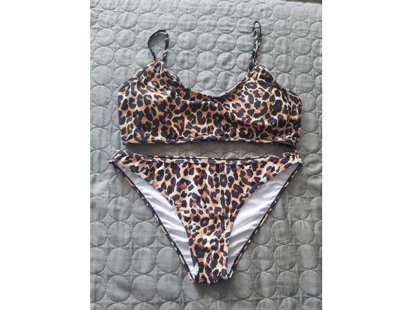 Bikini panter print bruin creme XL