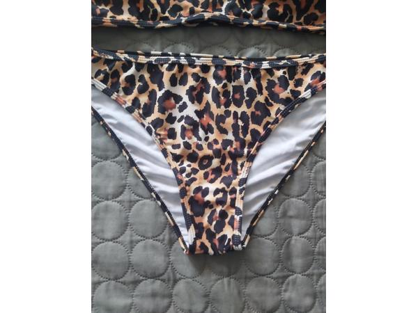 Bikini panter print bruin creme XL