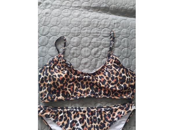 Bikini panter print bruin creme XL