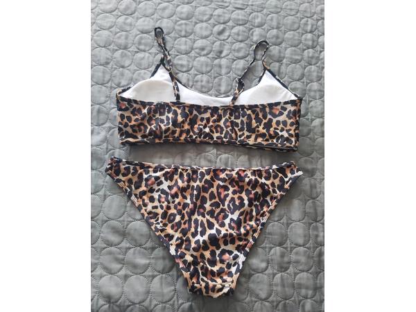 Bikini panter print bruin creme XL