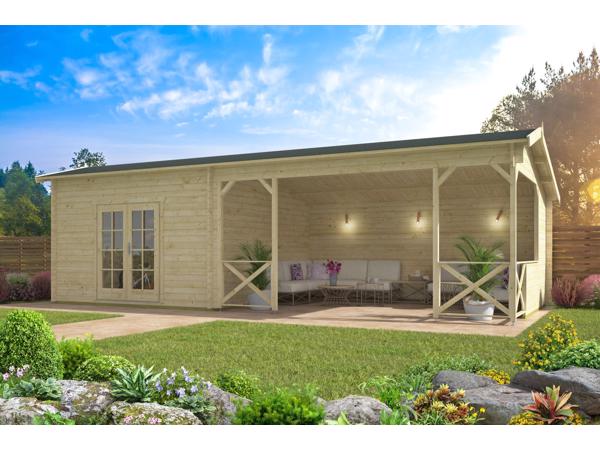 Blokhut - Tuinhuis Mokka | 40 mm | vuren onbehandeld