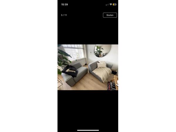 Grijze FEST 3-zitsbank modulair