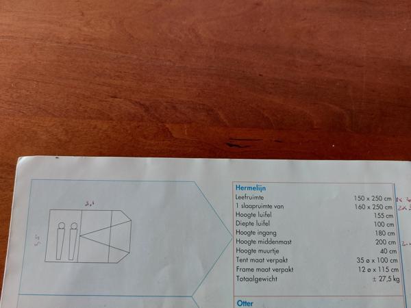 Katoenen tent merk Randstad type Hermelijn