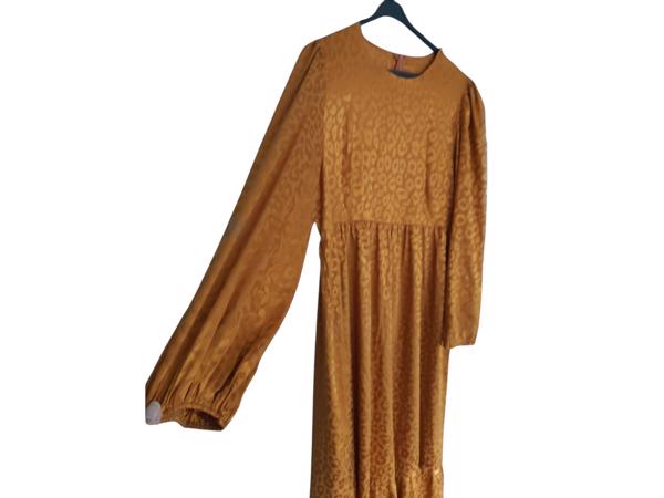 Oranje panterprint jurk XL