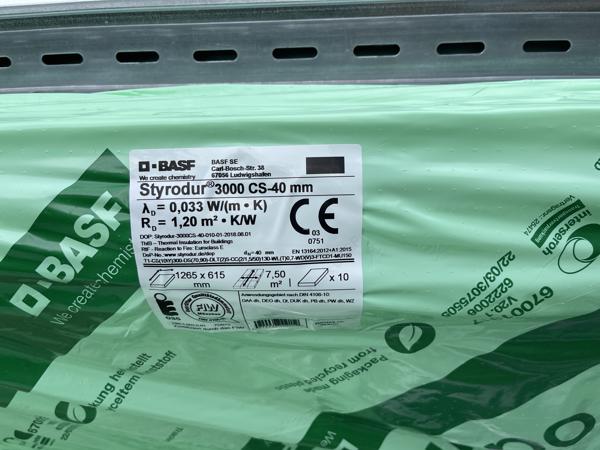 drie pakken isolatie BASF Styrodur 40 mm