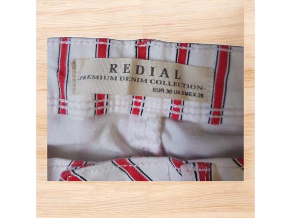 Redial Denim Paris skinny jeans wit rood S