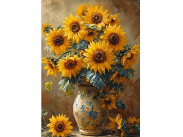nr 14 Diamond Painting bloemen 50x40cm (vierkant)