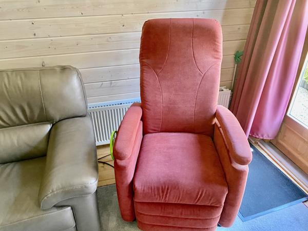 Sta op stoel Italiaanse leren bank plus Fauteuil in een €950