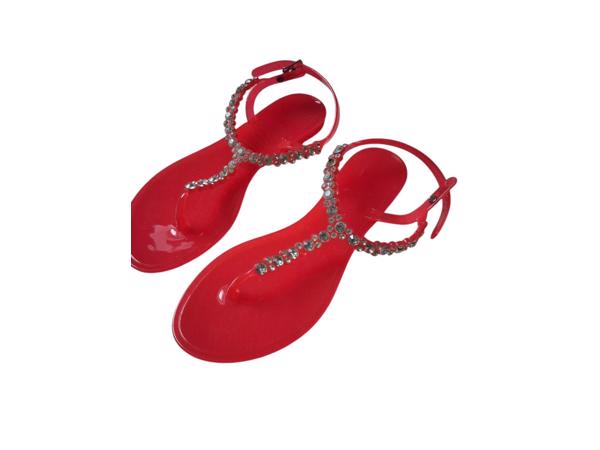 961 Sandalen rood met strass steentjes 36