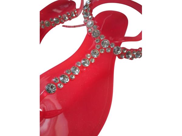 961 Sandalen rood met strass steentjes 36