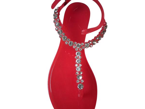 961 Sandalen rood met strass steentjes 36