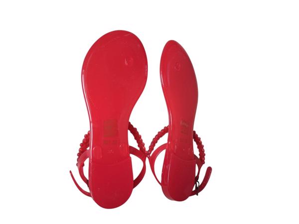 961 Sandalen rood met strass steentjes 36
