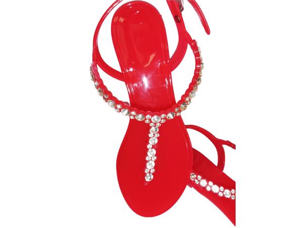 961 Sandalen rood met strass steentjes 36