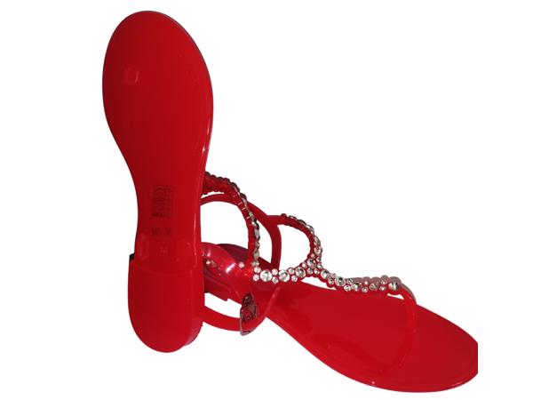 961 Sandalen rood met strass steentjes 36