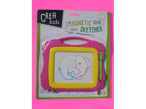 Crea Kids, magnetich teken bord roze geel klein formaat