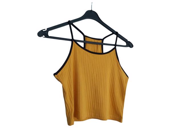 Sport crop top geel zwart L