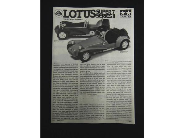 Tamiya Lotus Super Seven II model 1980 's