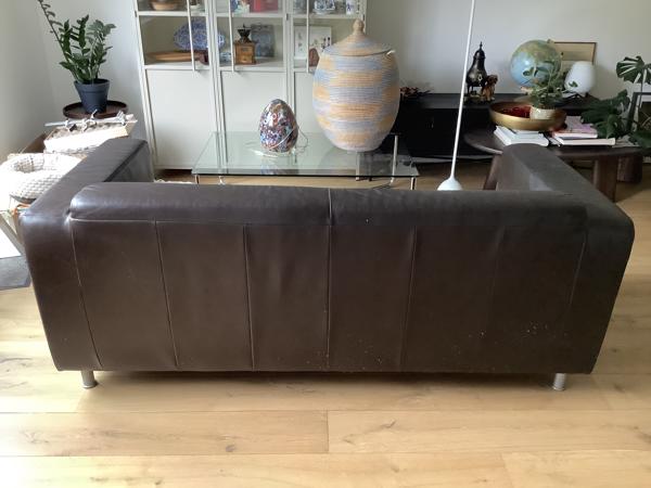 Bank pull up leer bruin, 2,5 zits