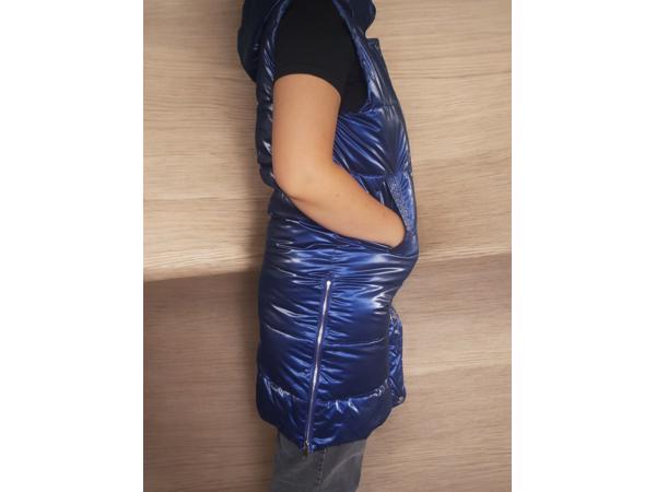 White Icy metallic bodywarmer blauw L