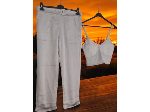2 delige zomer set grijs M