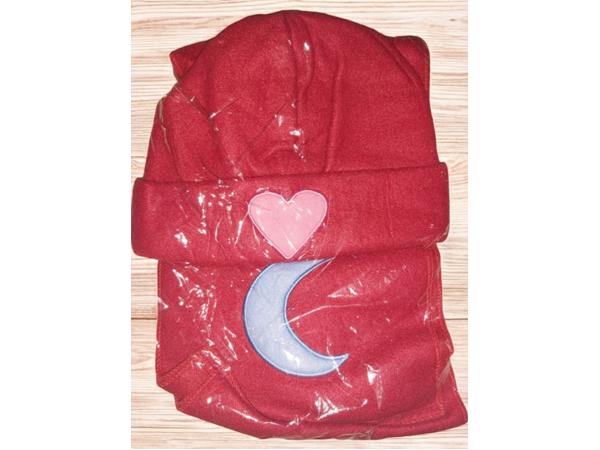 Winter fleece set kinderen rood one size