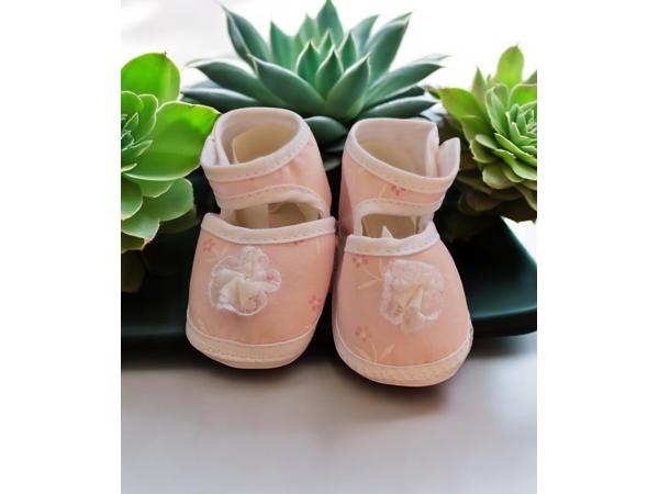 Babyschoenen Newborn Roze Met Roos