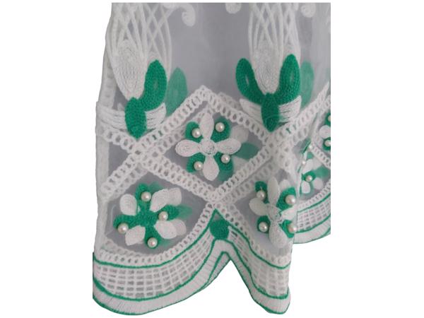 Whoa doorschijnende ibiza top met parels groen S/M