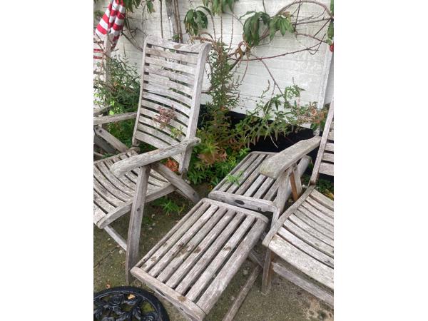 4 houten hartmann tuinstoelen