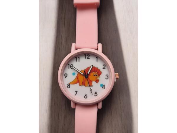 Horloge voor Kinderen - Dino - Kast 34 mm - Roze