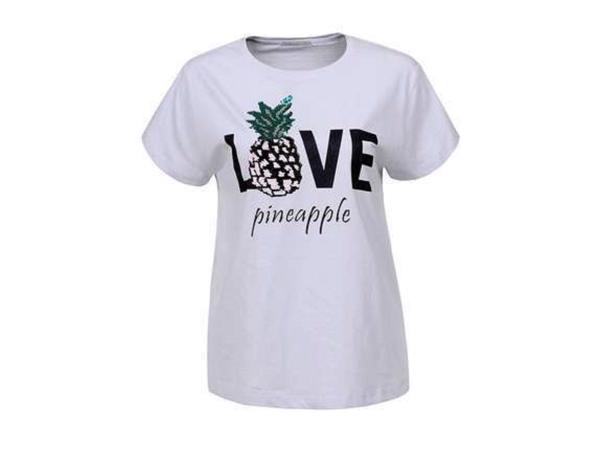 Glo-Story t-shirt lichtblauw love pineapple S