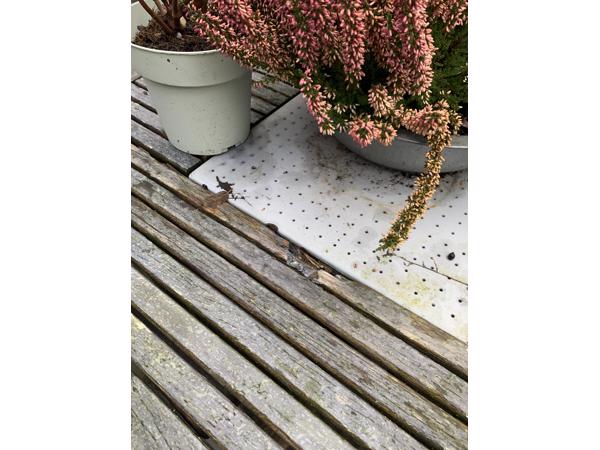 Tuinset (tafel + 4 stoelen) Alu + hout