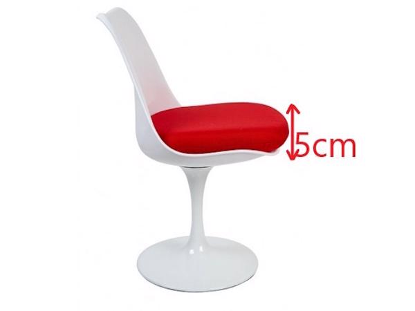 stoel design Tulip Saarinen glanzend kussen hoogte 5 cm