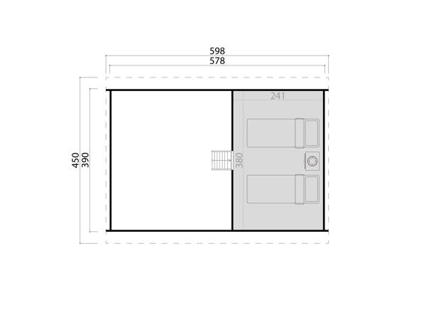 Tuinhuis-Blokhut Murano 3 Set: 578 x 390 cm