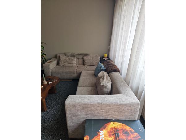 Comfortabele bank in 3 losse delen