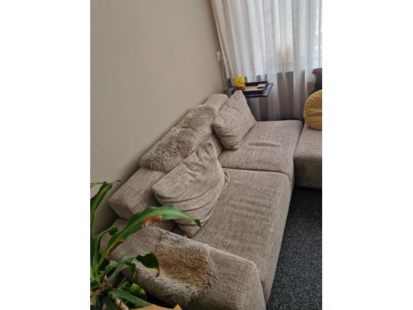 Comfortabele bank in 3 losse delen