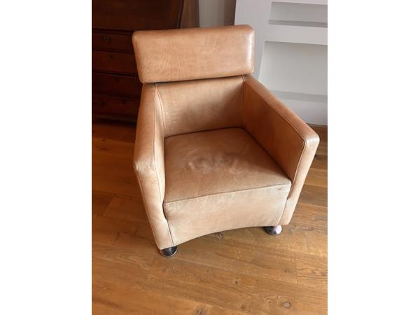 Leren stoel, zit heerlijk!