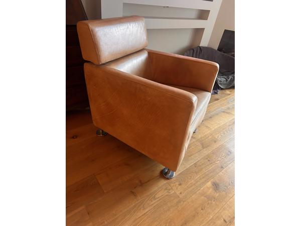 Leren stoel, zit heerlijk!