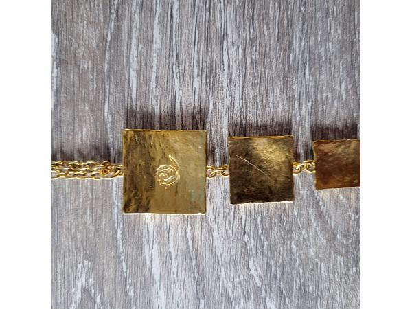 Vintage lancome paris gesigneerde goudkleurige moderne bloem