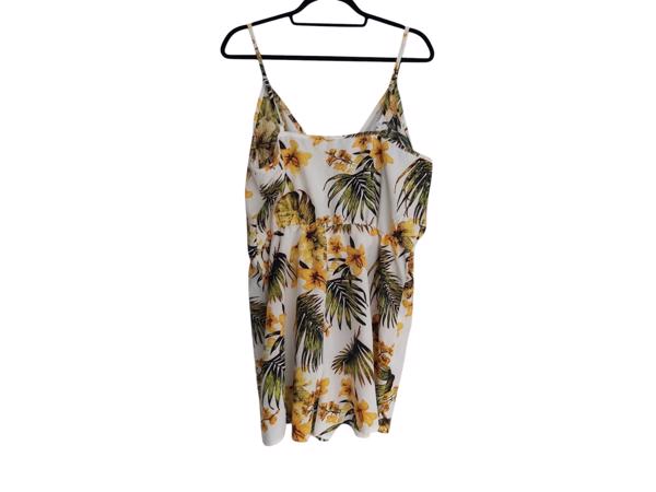 Playsuit bloemen print geel groen XL