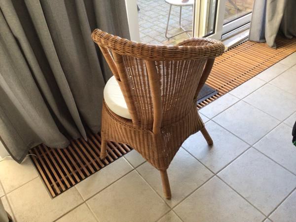 Retro rieten stoel, z.g.a.n.