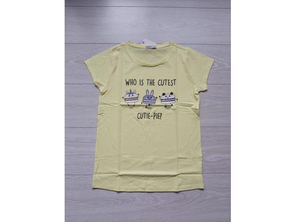 Glo-Story t-shirt cutest pie geel 164