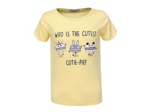Glo-Story t-shirt cutest pie geel 164