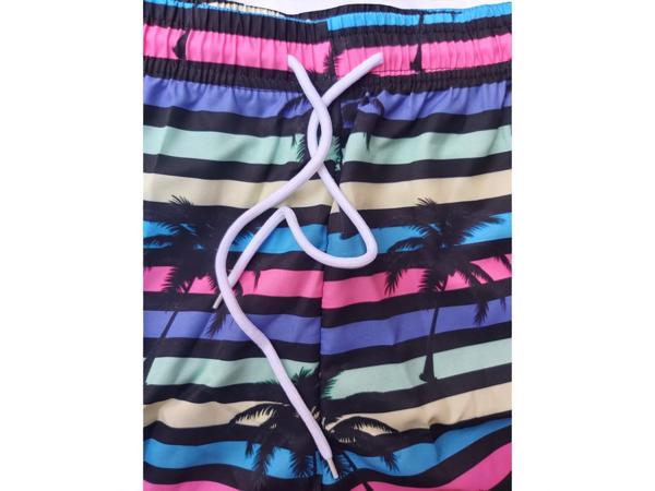 Zwembroek - short meerkleurig met palmbomen M