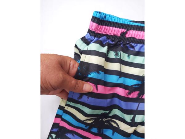 Zwembroek - short meerkleurig met palmbomen M