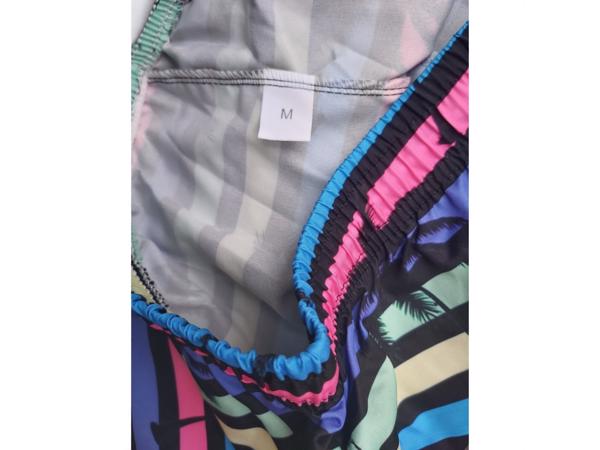 Zwembroek - short meerkleurig met palmbomen M