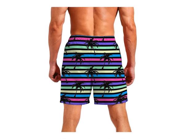 Zwembroek - short meerkleurig met palmbomen M