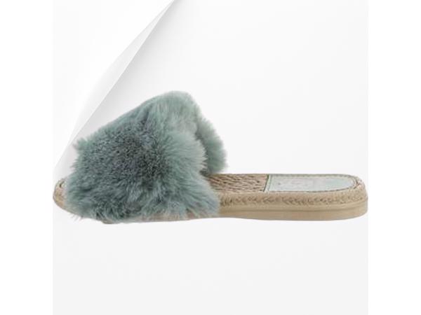 Givana Fluffy muiltjes - slippers groen 39