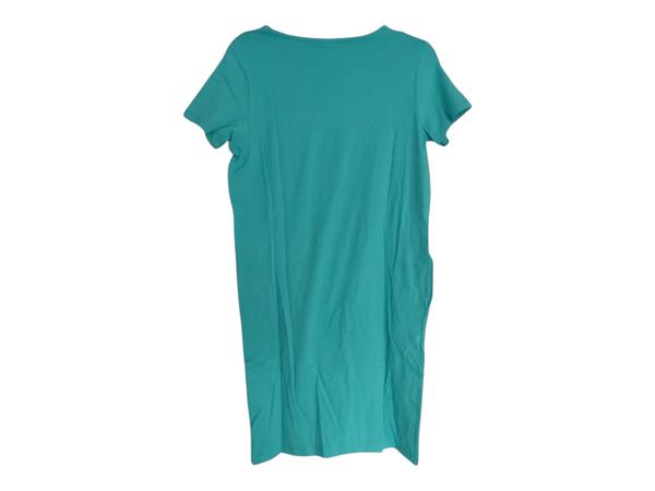 Shirt jurk tropical dog turquoise S