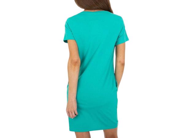 Shirt jurk tropical dog turquoise S